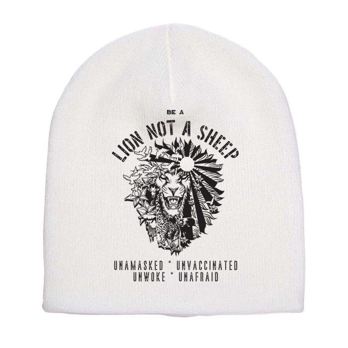 Conservative Lion Not A Sheep Short Acrylic Beanie