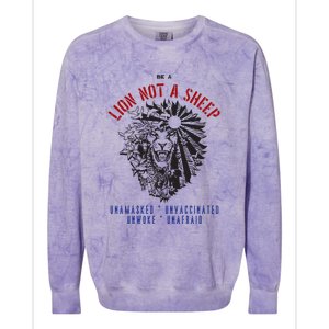 Conservative Lion Not A Sheep Colorblast Crewneck Sweatshirt