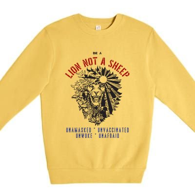 Conservative Lion Not A Sheep Premium Crewneck Sweatshirt