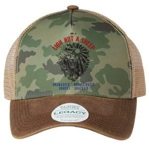 Conservative Lion Not A Sheep Legacy Tie Dye Trucker Hat