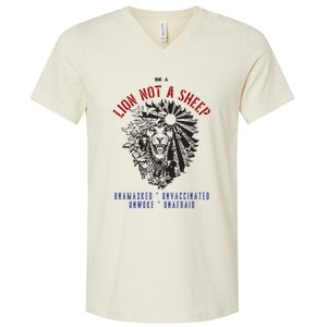 Conservative Lion Not A Sheep V-Neck T-Shirt