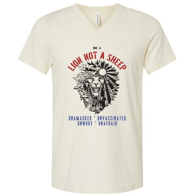 Conservative Lion Not A Sheep V-Neck T-Shirt