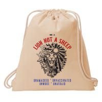 Conservative Lion Not A Sheep Drawstring Bag