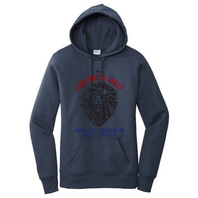 Conservative Lion Not A Sheep Women's Pullover Hoodie