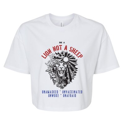 Conservative Lion Not A Sheep Bella+Canvas Jersey Crop Tee