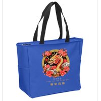 Chinese Lunar New Year 2024 Year of the Dragon Zodiac Sign  Zip Tote Bag