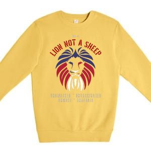 Conservative Lion Not A Sheep Premium Crewneck Sweatshirt