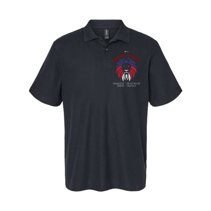 Conservative Lion Not A Sheep Softstyle Adult Sport Polo