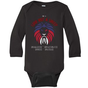 Conservative Lion Not A Sheep Baby Long Sleeve Bodysuit