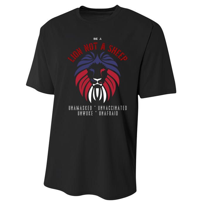 Conservative Lion Not A Sheep Performance Sprint T-Shirt