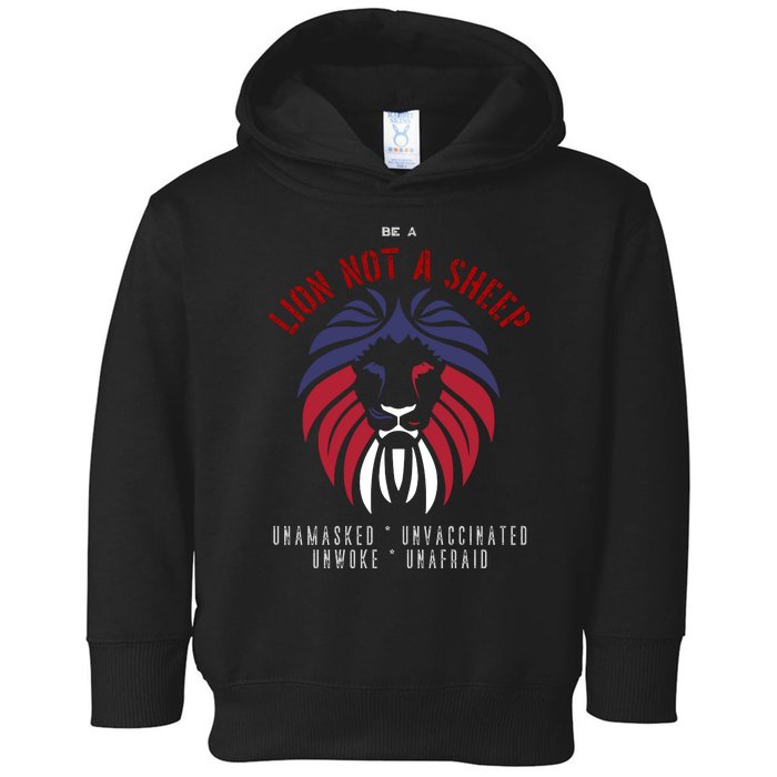 Conservative Lion Not A Sheep Toddler Hoodie