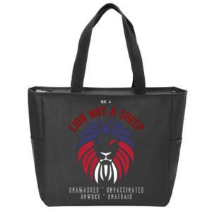 Conservative Lion Not A Sheep Zip Tote Bag