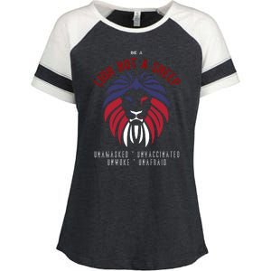 Conservative Lion Not A Sheep Enza Ladies Jersey Colorblock Tee