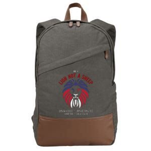 Conservative Lion Not A Sheep Cotton Canvas Backpack