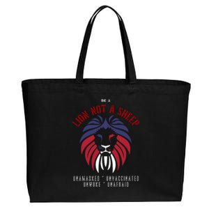 Conservative Lion Not A Sheep Cotton Canvas Jumbo Tote