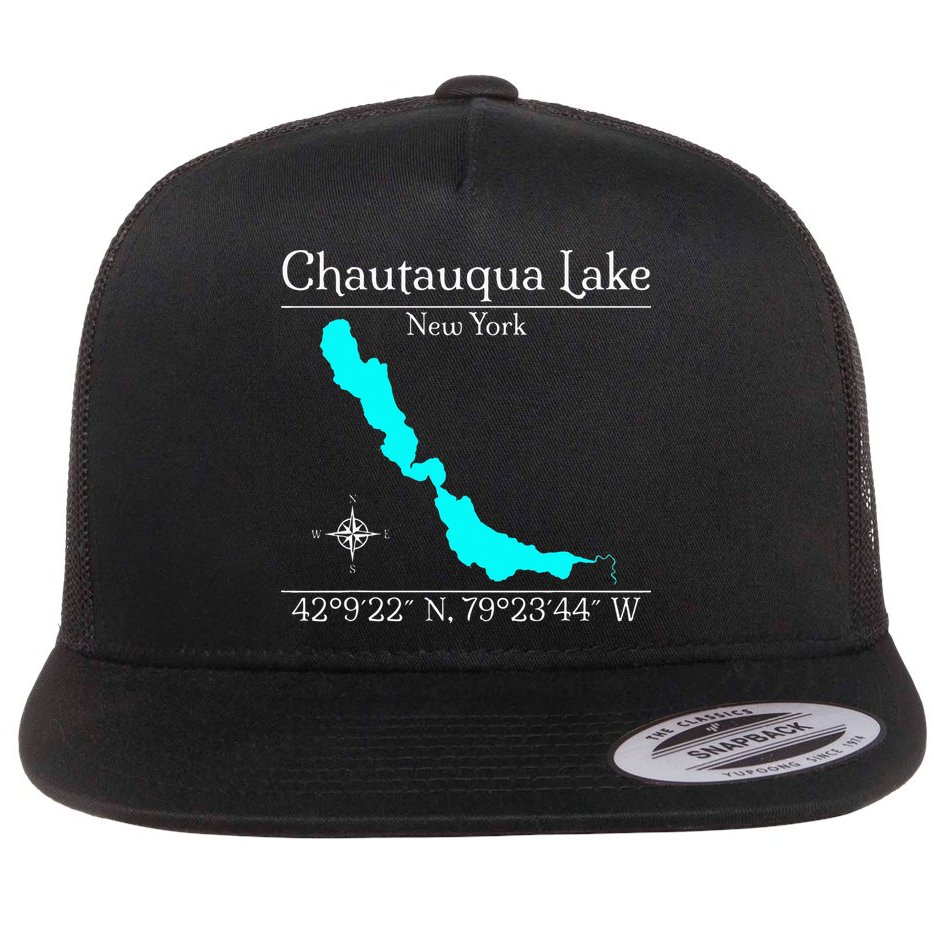 Chautauqua Lake New York Flat Bill Trucker Hat