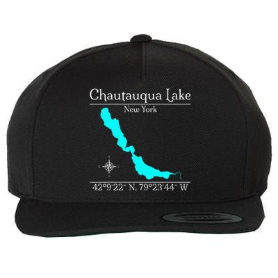 Chautauqua Lake New York Wool Snapback Cap