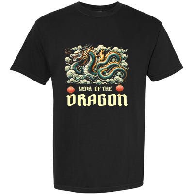 Chinese Lunar New Year 2024 Year Of The Dragon Zodiac Gift Garment-Dyed Heavyweight T-Shirt