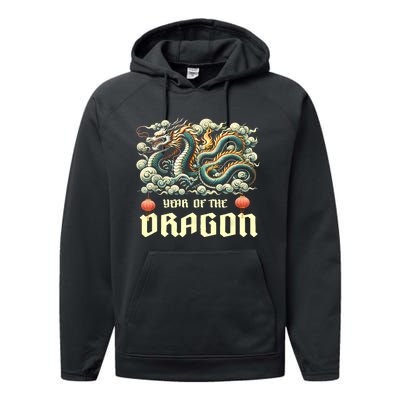 Chinese Lunar New Year 2024 Year Of The Dragon Zodiac Gift Performance Fleece Hoodie