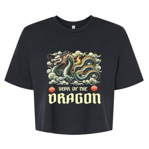 Chinese Lunar New Year 2024 Year Of The Dragon Zodiac Gift Bella+Canvas Jersey Crop Tee