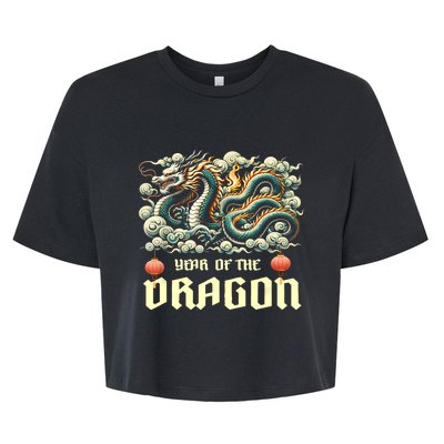 Chinese Lunar New Year 2024 Year Of The Dragon Zodiac Gift Bella+Canvas Jersey Crop Tee