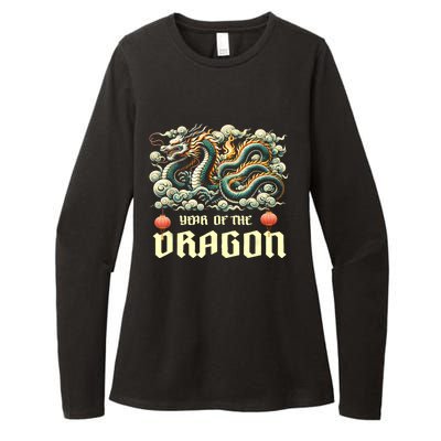 Chinese Lunar New Year 2024 Year Of The Dragon Zodiac Gift Womens CVC Long Sleeve Shirt