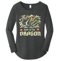 Chinese Lunar New Year 2024 Year Of The Dragon Zodiac Gift Women's Perfect Tri Tunic Long Sleeve Shirt