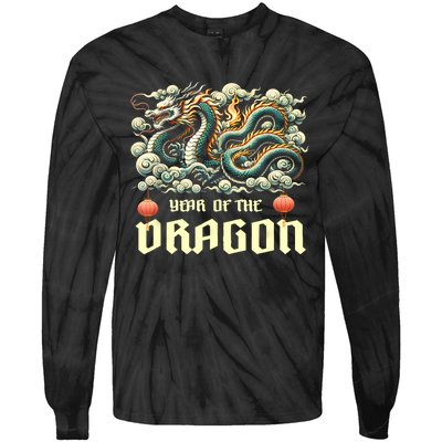 Chinese Lunar New Year 2024 Year Of The Dragon Zodiac Gift Tie-Dye Long Sleeve Shirt