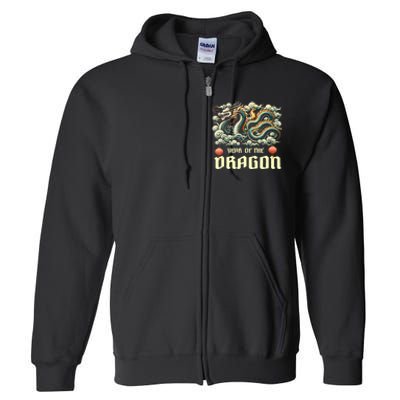 Chinese Lunar New Year 2024 Year Of The Dragon Zodiac Gift Full Zip Hoodie