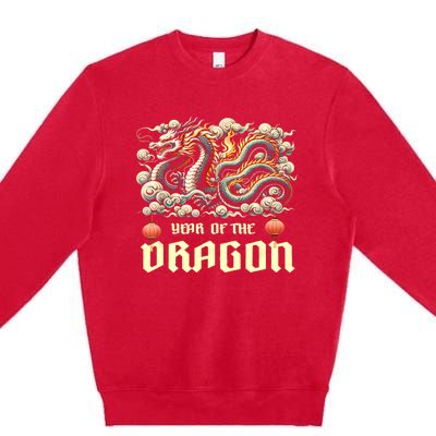 Chinese Lunar New Year 2024 Year Of The Dragon Zodiac Gift Premium Crewneck Sweatshirt