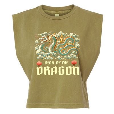 Chinese Lunar New Year 2024 Year Of The Dragon Zodiac Gift Garment-Dyed Women's Muscle Tee