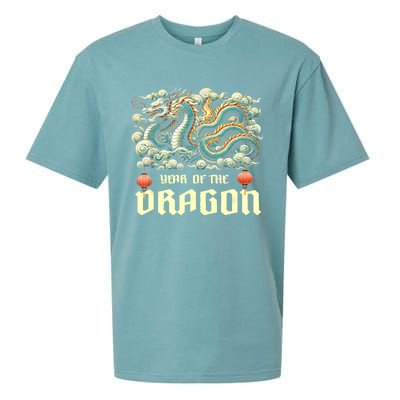 Chinese Lunar New Year 2024 Year Of The Dragon Zodiac Gift Sueded Cloud Jersey T-Shirt