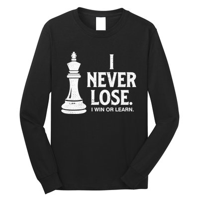 Chess Lovers Never Lose Gift Long Sleeve Shirt