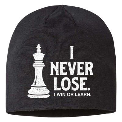 Chess Lovers Never Lose Gift Sustainable Beanie