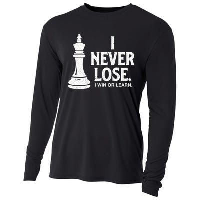 Chess Lovers Never Lose Gift Cooling Performance Long Sleeve Crew