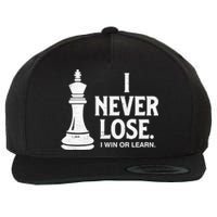 Chess Lovers Never Lose Gift Wool Snapback Cap