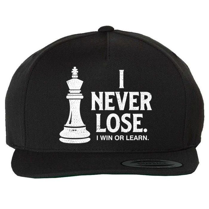 Chess Lovers Never Lose Gift Wool Snapback Cap