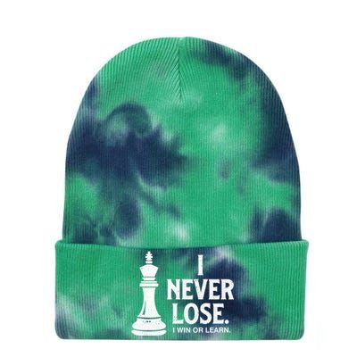 Chess Lovers Never Lose Gift Tie Dye 12in Knit Beanie