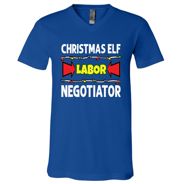 Christmas Labor Negotiator Union Works Council Member Cool Gift V-Neck T-Shirt