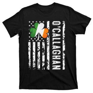 Callaghan Last Name Irish Pride Flag USA St Patrick's Day T-Shirt