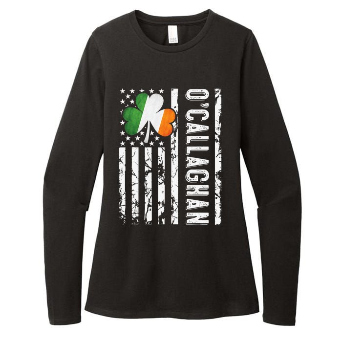 Callaghan Last Name Irish Pride Flag USA St Patrick's Day Womens CVC Long Sleeve Shirt