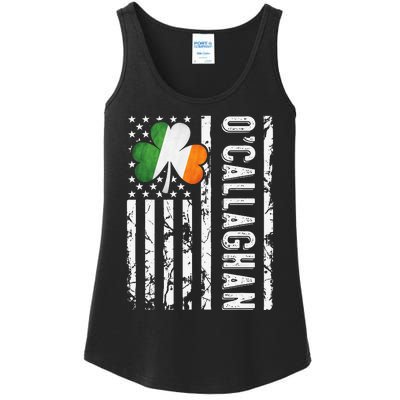 Callaghan Last Name Irish Pride Flag USA St Patrick's Day Ladies Essential Tank