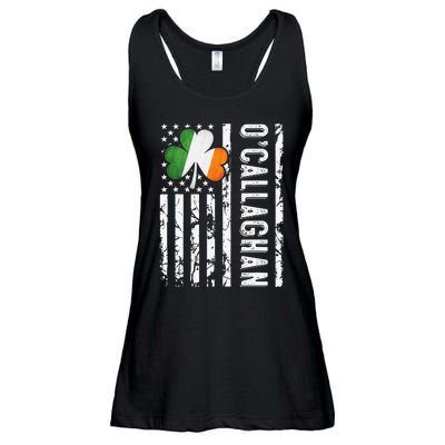 Callaghan Last Name Irish Pride Flag USA St Patrick's Day Ladies Essential Flowy Tank