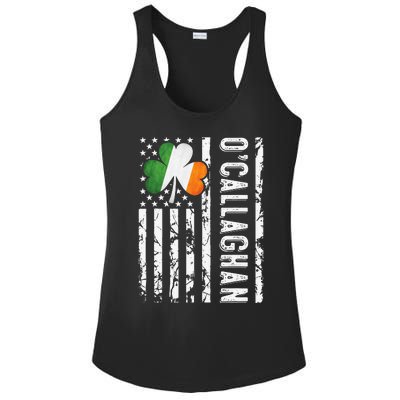 Callaghan Last Name Irish Pride Flag USA St Patrick's Day Ladies PosiCharge Competitor Racerback Tank