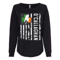 Callaghan Last Name Irish Pride Flag USA St Patrick's Day Womens California Wash Sweatshirt