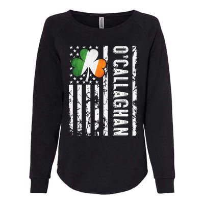 Callaghan Last Name Irish Pride Flag USA St Patrick's Day Womens California Wash Sweatshirt