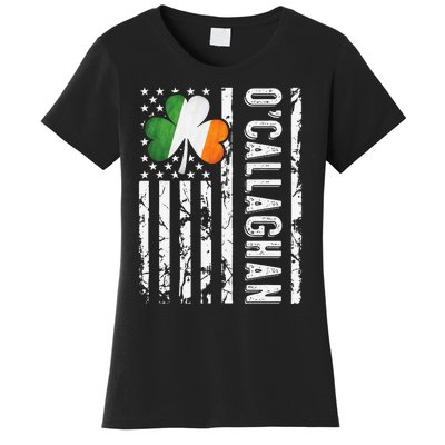 Callaghan Last Name Irish Pride Flag USA St Patrick's Day Women's T-Shirt