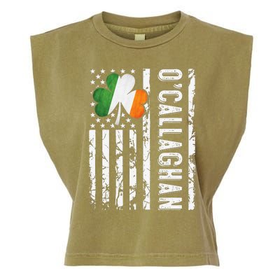 Callaghan Last Name Irish Pride Flag USA St Patrick's Day Garment-Dyed Women's Muscle Tee