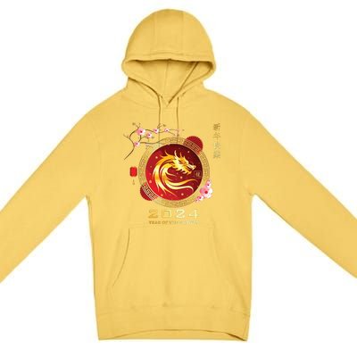 Chinese Lunar New Year 2024 Year Of The Dragon Zodiac Sign Premium Pullover Hoodie