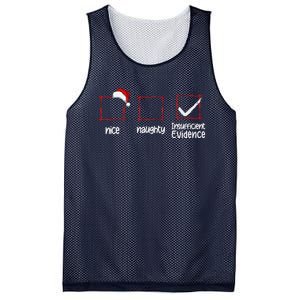 Christmas List Nice Naughty Insufficient Evidence Mesh Reversible Basketball Jersey Tank